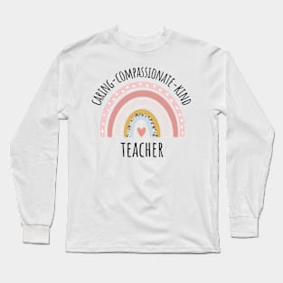 Teacher Pastel Rainbow Long Sleeve T-Shirt